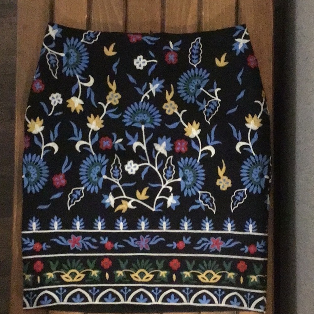 JMcLaughlin Embroidered skirt size 2